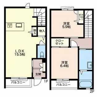 ラヴィアンス【2階】の間取り
