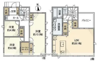 東京都国分寺市東元町3【一戸建】の間取り