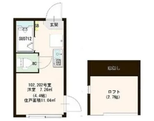 ソレイユ北赤羽【2階】の間取り