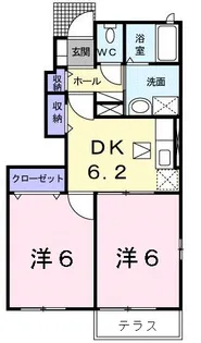 広島県呉市音戸町波多見7【アパート】の間取り
