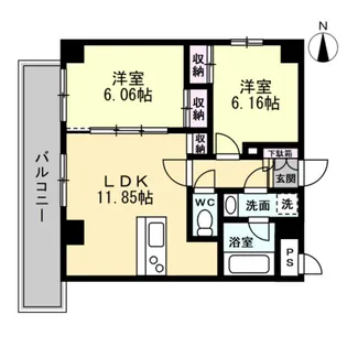 1LDKの間取り画像