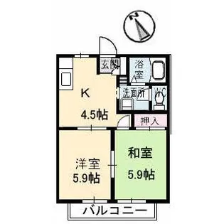 ラ・メール【2階】の間取り