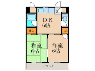 アメニティ ながお【1階】の間取り