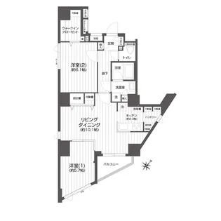 メイクスデザイン渋谷本町【11階】の間取り