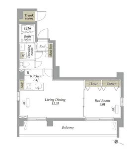 ZOOM新宿南Second【2階】の間取り