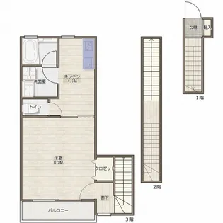 神奈川県藤沢市亀井野【アパート】の間取り
