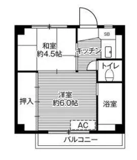 ビレッジハウス下北2号棟【1階】の間取り