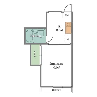 ヴィラワクイ【2階】の間取り