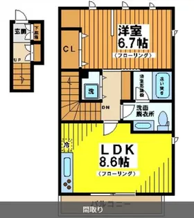 ミラコロエッフェ【2階】の間取り