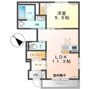 カーサ・デ・ピノII【1階】の間取り