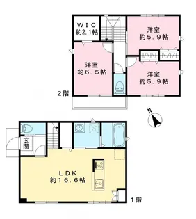 千葉県市川市須和田2【一戸建】の間取り