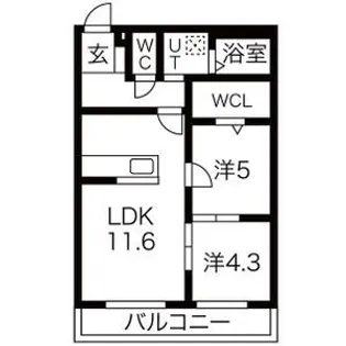 レーベンハート浄水【1階】の間取り