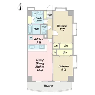コートクレール【5階】の間取り