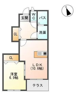 ピアクール【1階】の間取り