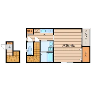 サムズアップ名取【2階】の間取り