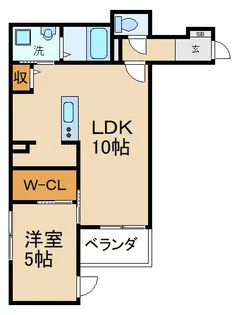 マチモク樟葉【3階】の間取り