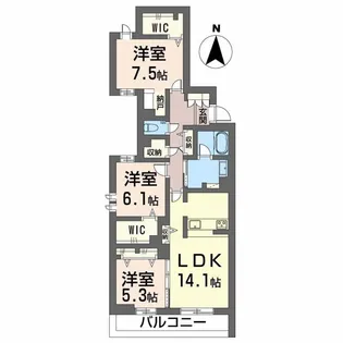 Avance東草深EAST【4階】の間取り