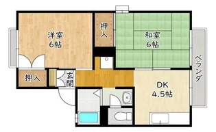 セジュールつつみ【1階】の間取り