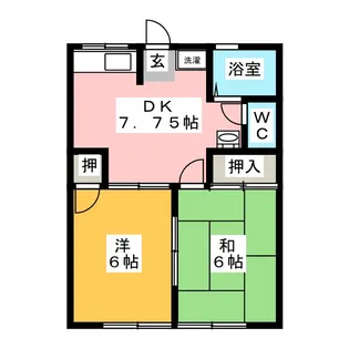 ロイヤル小塩III B棟【1階】の間取り