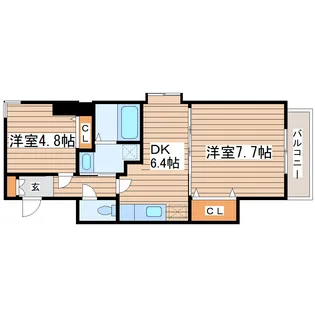 アネシス泉中央【7階】の間取り