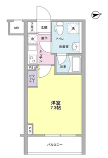 メインステージ白金高輪駅前【6階】の間取り
