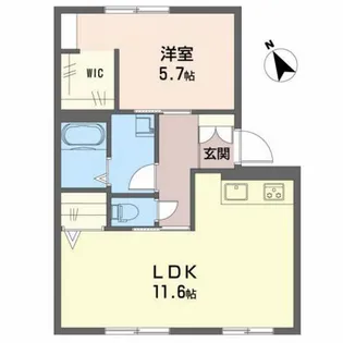 フローラル新庄 B棟【1階】の間取り