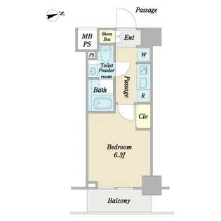 クレアグレイス船橋【2階】の間取り