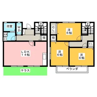 ロワゾブルーナミキの間取り