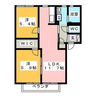 ふぁみーゆ193B【2階】の間取り