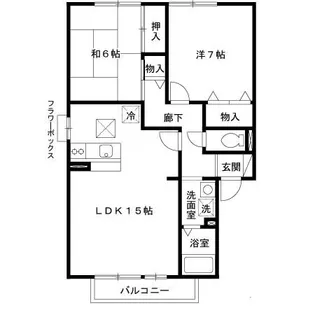 ラ・フォーレ マリアージュB【2階】の間取り
