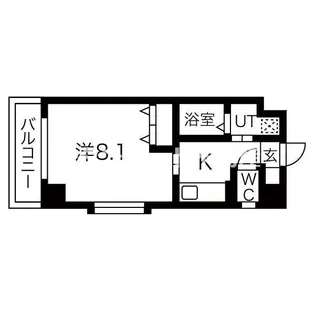 インベスト北梅田【5階】の間取り