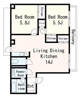 金子ビル【3階】の間取り