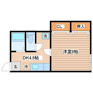 ラスティ植松【1階】の間取り