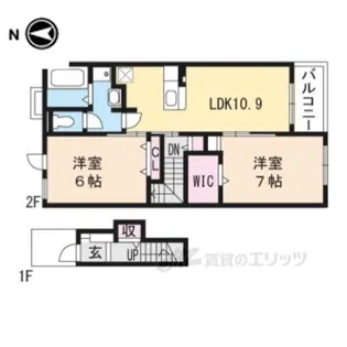 カルム・メゾン2号館【2階】の間取り