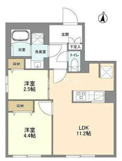 ウェルスクエア西大井【2階】の間取り