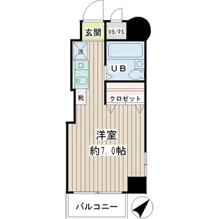 エクセレンス岸谷【5階】の間取り