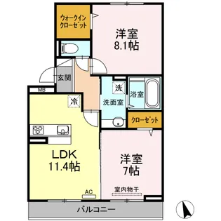 ボナールK【3階】の間取り