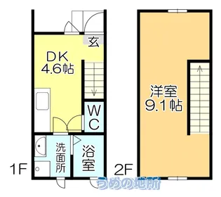 ikka西牟田 A棟【1階】の間取り