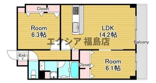 Gran Ebis【4階】の間取り