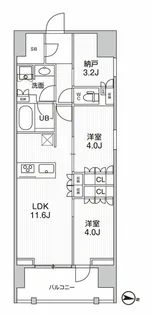 シーズンフラッツ押上フィオーレ【12階】の間取り