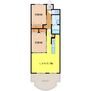 サニーフラット【1階】の間取り