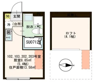 ハーモニーテラス北小岩X【1階】の間取り
