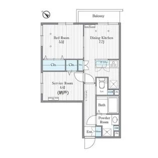 グラン・バレーナ【1階】の間取り