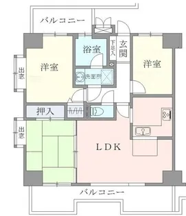 サンリヴァ隅田【4階】の間取り
