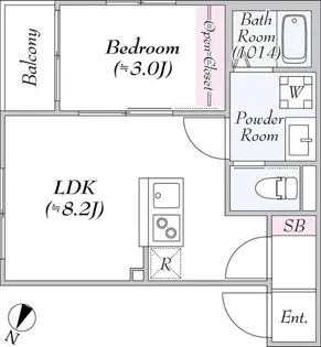ストーンズ久米川【3階】の間取り