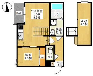 GRANDTIC 新保I【2階】の間取り
