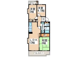 コ-ポレ-ト海老名国分第二【2階】の間取り