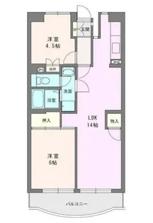 ボヌール秦野I【6階】の間取り