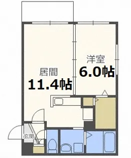 モルティーニ東札幌【4階】の間取り