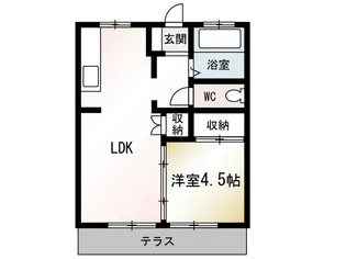 桔梗台ハイム【1階】の間取り